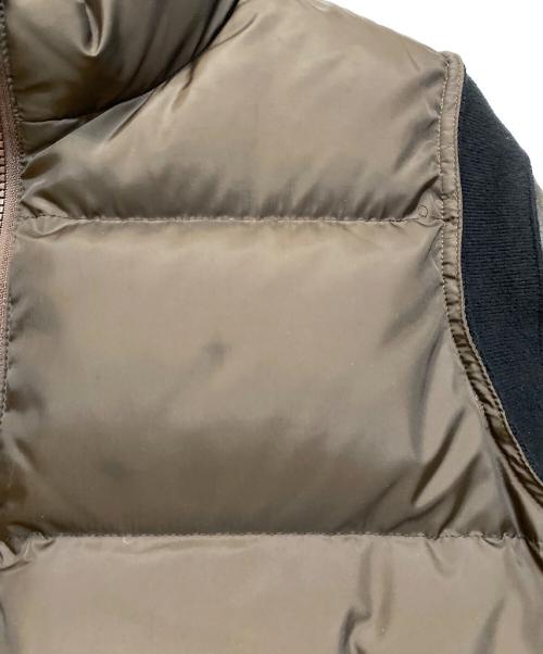 UNDERCOVER（アンダーカバー）UNDERCOVER (アンダーカバー) 05AW Arts&Crafts期 LEATHER SLEEVE DOWN JACKET/Archive ブラウン サイズ:2の古着・服飾アイテム