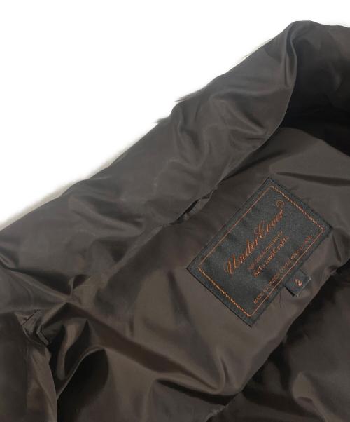 UNDERCOVER（アンダーカバー）UNDERCOVER (アンダーカバー) 05AW Arts&Crafts期 LEATHER SLEEVE DOWN JACKET/Archive ブラウン サイズ:2の古着・服飾アイテム
