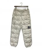 SUPREME×THE NORTH FACEシュプリーム×ザ ノース フェイス）の古着「Paper Print Nuptse Pants」｜グレー