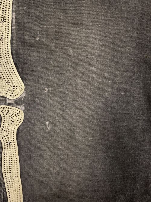 KAPITAL（キャピタル）KAPITAL (キャピタル) 14ozブラックデニム 5Pショートパンツ BONE刺繍 グレー サイズ:30の古着・服飾アイテム