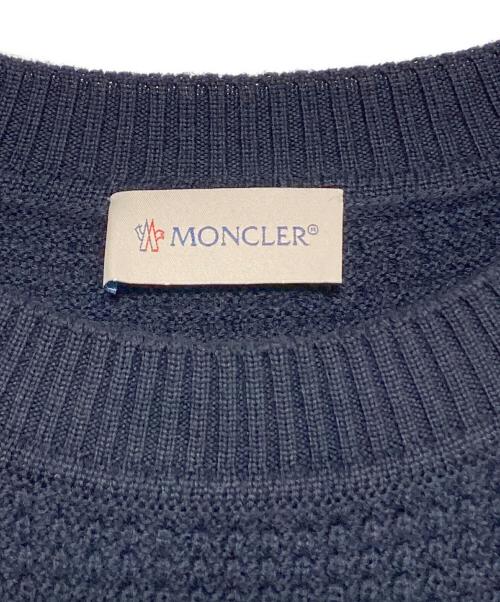 MONCLER（モンクレール）MONCLER (モンクレール) GIROCOLLO TRICOT ネイビー サイズ:Mの古着・服飾アイテム