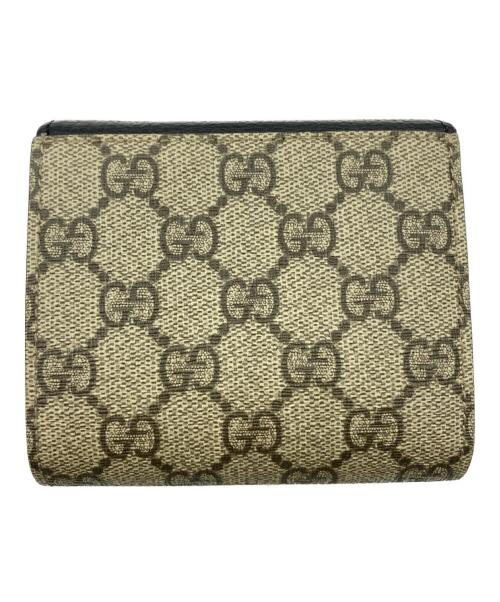 GUCCI（グッチ）GUCCI (グッチ) 〔GGマーモント〕ミディアム ウォレット ベージュ×ブラック サイズ:-の古着・服飾アイテム