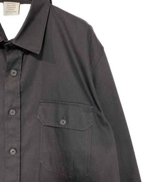 VETEMENTS（ヴェトモン）VETEMENTS (ヴェトモン) ワークシャツ ブラック サイズ:Sの古着・服飾アイテム