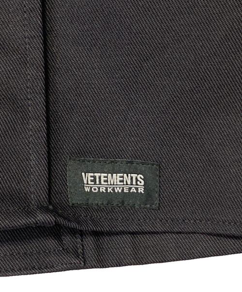 VETEMENTS（ヴェトモン）VETEMENTS (ヴェトモン) ワークシャツ ブラック サイズ:Sの古着・服飾アイテム