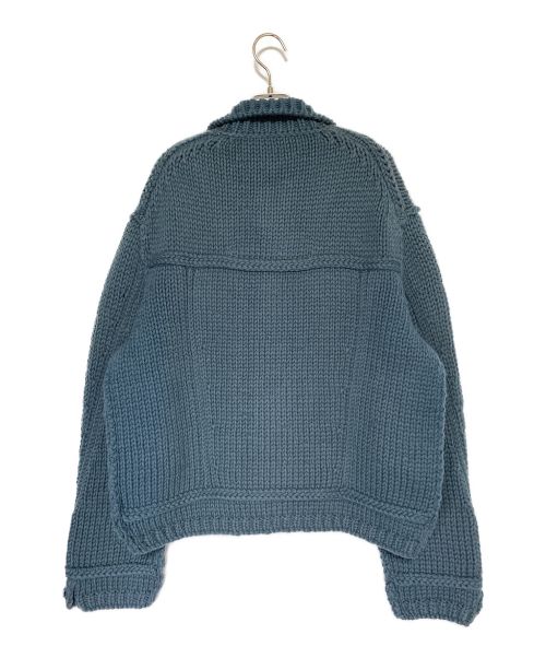 LOUIS VUITTON（ルイ ヴィトン）LOUIS VUITTON (ルイ ヴィトン) チャンキーボタンニットジャケット グレー サイズ:Lの古着・服飾アイテム