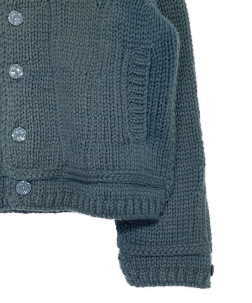 LOUIS VUITTON（ルイ ヴィトン）LOUIS VUITTON (ルイ ヴィトン) チャンキーボタンニットジャケット グレー サイズ:Lの古着・服飾アイテム