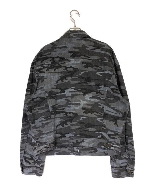 BALENCIAGA（バレンシアガ）BALENCIAGA (バレンシアガ) LARGE CAMO PRINT DENIM JACKET グレー サイズ:44の古着・服飾アイテム