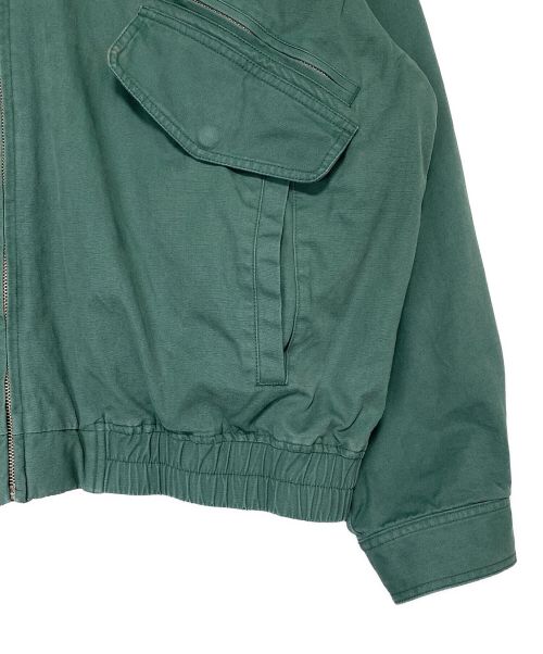 SUPREME（シュプリーム）SUPREME (シュプリーム) Leather Collar Utility Jacket グリーン サイズ:XLの古着・服飾アイテム