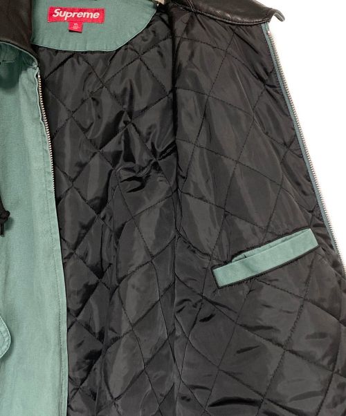 SUPREME（シュプリーム）SUPREME (シュプリーム) Leather Collar Utility Jacket グリーン サイズ:XLの古着・服飾アイテム