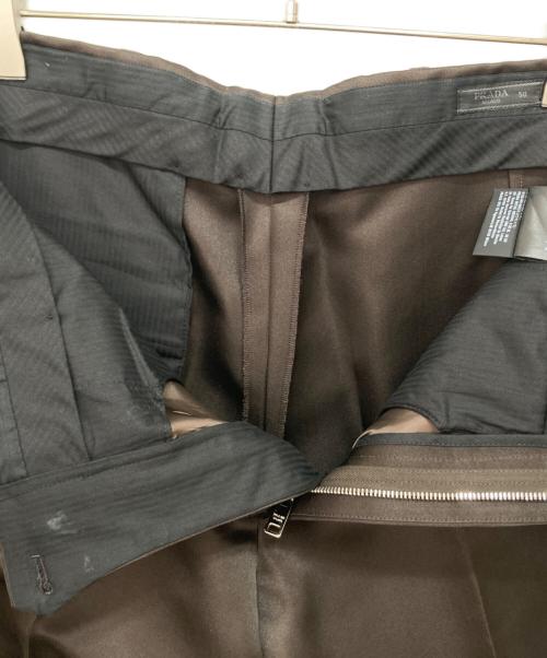 PRADA（プラダ）PRADA (プラダ) シルクスラックス ブラウン サイズ:50の古着・服飾アイテム