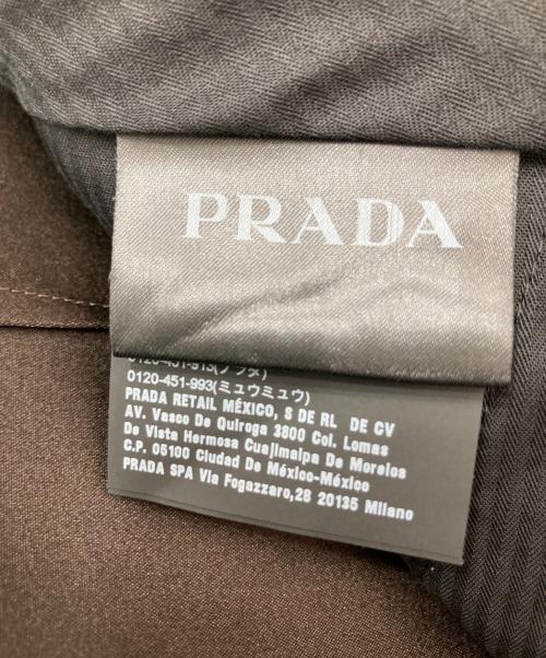 PRADA（プラダ）PRADA (プラダ) シルクスラックス ブラウン サイズ:50の古着・服飾アイテム