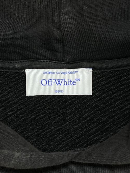 OFFWHITE（オフホワイト）OFFWHITE (オフホワイト) Bacchus-print cotton hoodie グレー サイズ:XSの古着・服飾アイテム