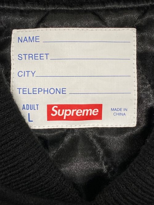 SUPREME（シュプリーム）SUPREME (シュプリーム) Tourist Varsity Jacket ブラック サイズ:Lの古着・服飾アイテム