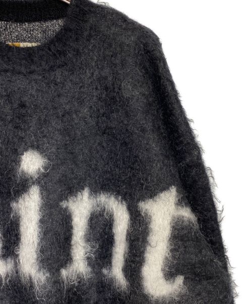 SAINT MICHAEL（セントマイケル）SAINT MICHAEL (セントマイケル) CREW NECK KNIT ブラック×ホワイト サイズ:Lの古着・服飾アイテム