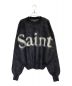 SAINT MICHAEL（セントマイケル）の古着「CREW NECK KNIT」｜ブラック×ホワイト