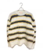 MARNIマルニ）の古着「22AW モヘヤ混セーター」｜ホワイト×イエロー