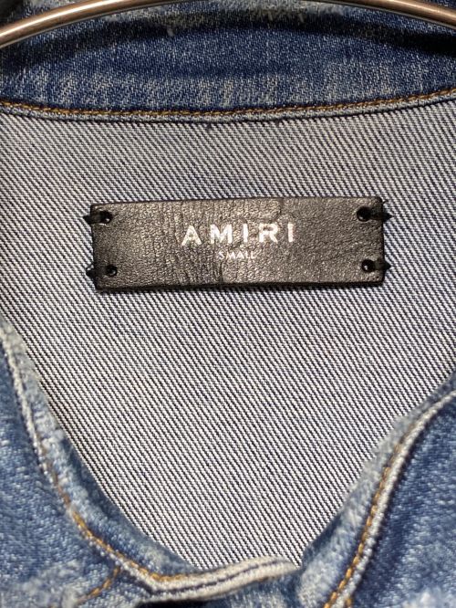AMIRI（アミリ）AMIRI (アミリ) クラッシュ加工デニムシャツ インディゴ サイズ:Sの古着・服飾アイテム