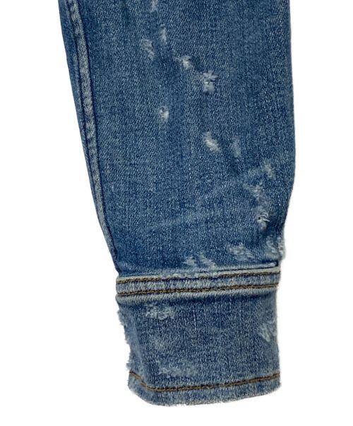 AMIRI（アミリ）AMIRI (アミリ) クラッシュ加工デニムシャツ インディゴ サイズ:Sの古着・服飾アイテム