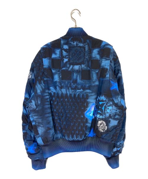 LOUIS VUITTON（ルイ ヴィトン）LOUIS VUITTON (ルイ ヴィトン) ソルトプリントボンバージャケット ブルー サイズ:46の古着・服飾アイテム