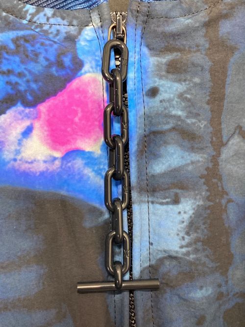 LOUIS VUITTON（ルイ ヴィトン）LOUIS VUITTON (ルイ ヴィトン) ソルトプリントボンバージャケット ブルー サイズ:46の古着・服飾アイテム