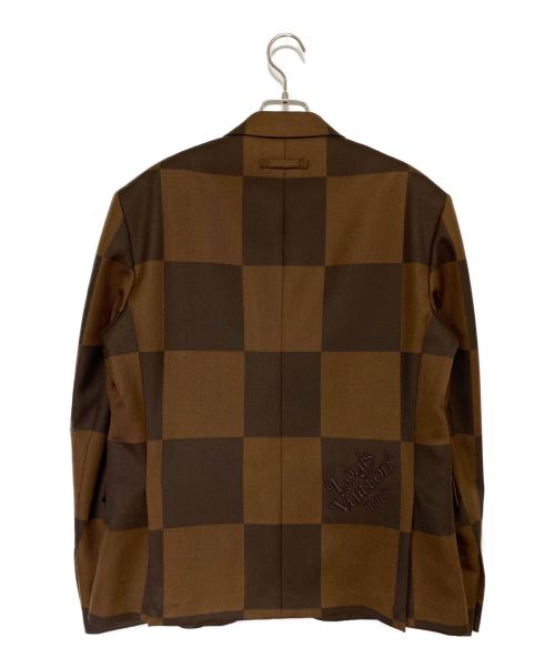 LOUIS VUITTON（ルイ ヴィトン）LOUIS VUITTON (ルイ ヴィトン) NIGO (二ゴー) ジャイアントダミエテーラードジャケット ブラウン サイズ:50の古着・服飾アイテム
