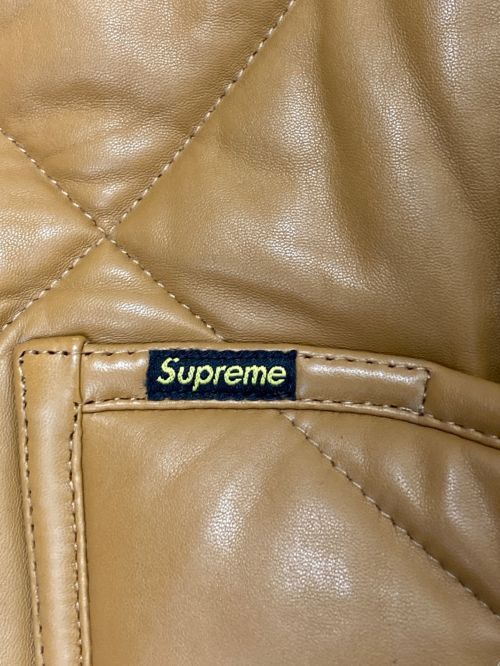 SUPREME（シュプリーム）SUPREME (シュプリーム) Quilted Leather Work Jacket ベージュ サイズ:SIZE Mの古着・服飾アイテム