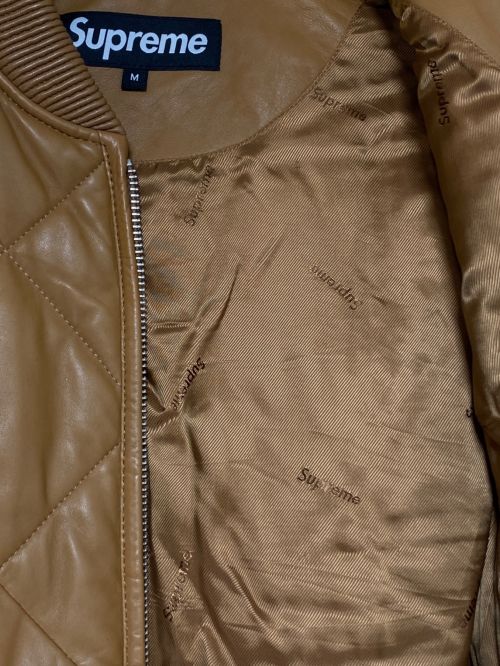 SUPREME（シュプリーム）SUPREME (シュプリーム) Quilted Leather Work Jacket ベージュ サイズ:SIZE Mの古着・服飾アイテム
