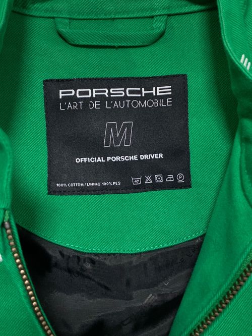 PORSCHE（ポルシェ）PORSCHE (ポルシェ) L’Art De L’Automobile (ラート ド ロートモービル) KARACING JACKET グリーン サイズ:Mの古着・服飾アイテム
