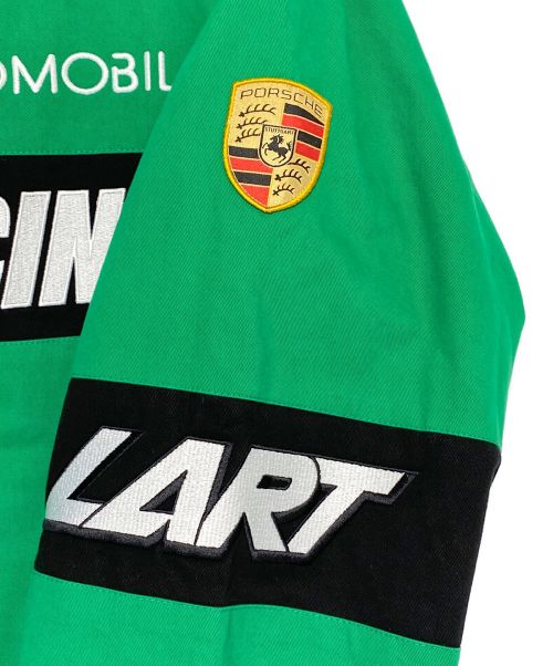PORSCHE（ポルシェ）PORSCHE (ポルシェ) L’Art De L’Automobile (ラート ド ロートモービル) KARACING JACKET グリーン サイズ:Mの古着・服飾アイテム