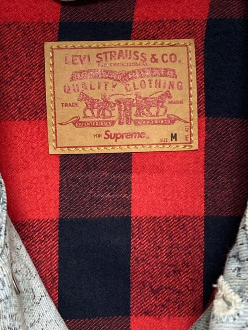 LEVI'S（リーバイス）LEVI'S (リーバイス) SUPREME (シュプリーム) Snakeskin Trucker Jacket グレー サイズ:Mの古着・服飾アイテム