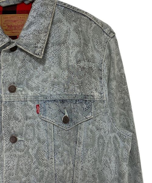 LEVI'S（リーバイス）LEVI'S (リーバイス) SUPREME (シュプリーム) Snakeskin Trucker Jacket グレー サイズ:Mの古着・服飾アイテム