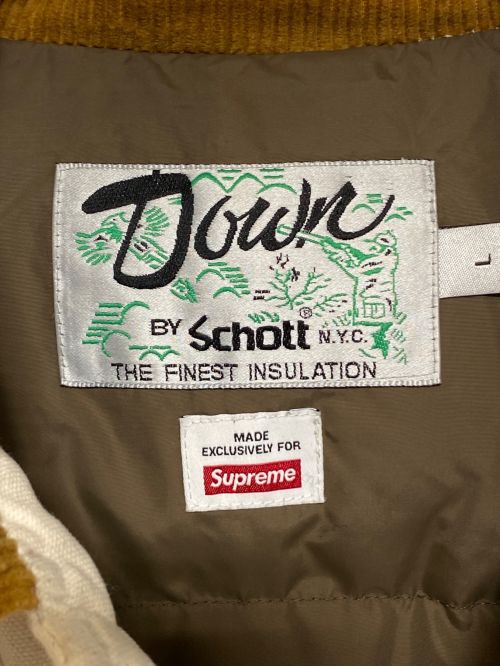 SUPREME（シュプリーム）SUPREME (シュプリーム) Schott (ショット) CANVAS TRUCKER JACKET ベージュ サイズ:Lの古着・服飾アイテム