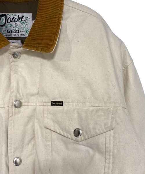 SUPREME（シュプリーム）SUPREME (シュプリーム) Schott (ショット) CANVAS TRUCKER JACKET ベージュ サイズ:Lの古着・服飾アイテム