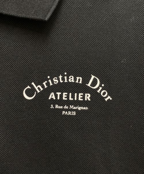 DIOR HOMME（ディオール オム）DIOR HOMME (ディオール オム) アトリエプリントポロシャツ （Atelier Print Polo Shirt) ブラック サイズ:Lの古着・服飾アイテム