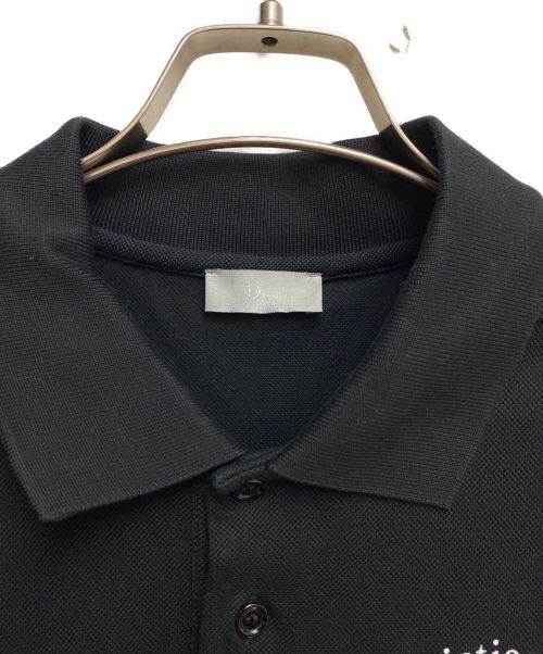 DIOR HOMME（ディオール オム）DIOR HOMME (ディオール オム) アトリエプリントポロシャツ （Atelier Print Polo Shirt) ブラック サイズ:Lの古着・服飾アイテム