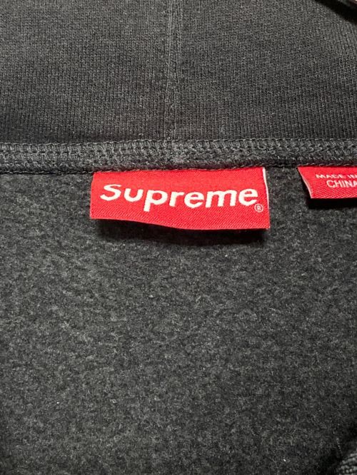 SUPREME（シュプリーム）SUPREME (シュプリーム) Patchwork Zip Up Hooded Sweatshirt ブラック×マルチカラー サイズ:SIZE Lの古着・服飾アイテム