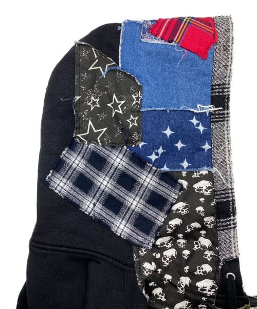 SUPREME（シュプリーム）SUPREME (シュプリーム) Patchwork Zip Up Hooded Sweatshirt ブラック×マルチカラー サイズ:SIZE Lの古着・服飾アイテム
