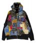 SUPREME（シュプリーム）の古着「Patchwork Zip Up Hooded Sweatshirt」｜ブラック×マルチカラー