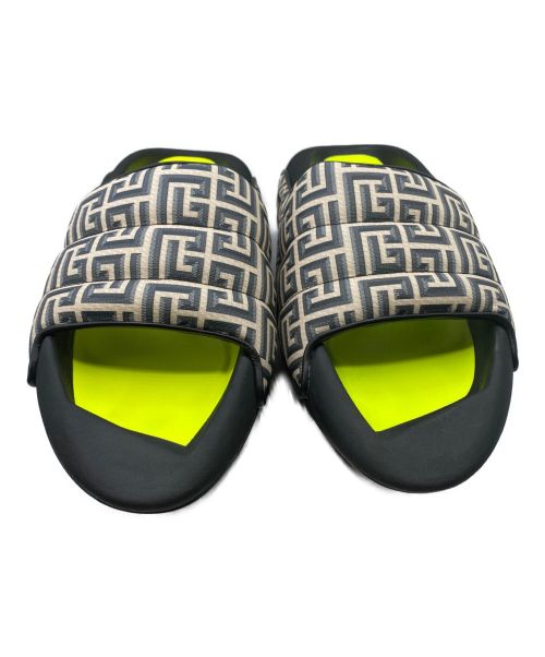 BALMAIN（バルマン）BALMAIN (バルマン) B-IT-COATED MONOGRAM SLIDES ブラック サイズ:30cm(US12)の古着・服飾アイテム