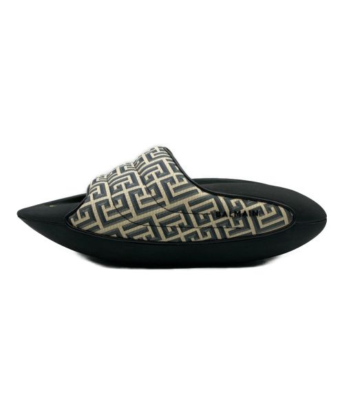 BALMAIN（バルマン）BALMAIN (バルマン) B-IT-COATED MONOGRAM SLIDES ブラック サイズ:30cm(US12)の古着・服飾アイテム