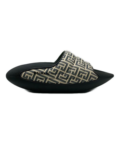BALMAIN（バルマン）BALMAIN (バルマン) B-IT-COATED MONOGRAM SLIDES ブラック サイズ:30cm(US12)の古着・服飾アイテム