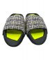 BALMAIN (バルマン) B-IT-COATED MONOGRAM SLIDES ブラック サイズ:30cm(US12)：39800円