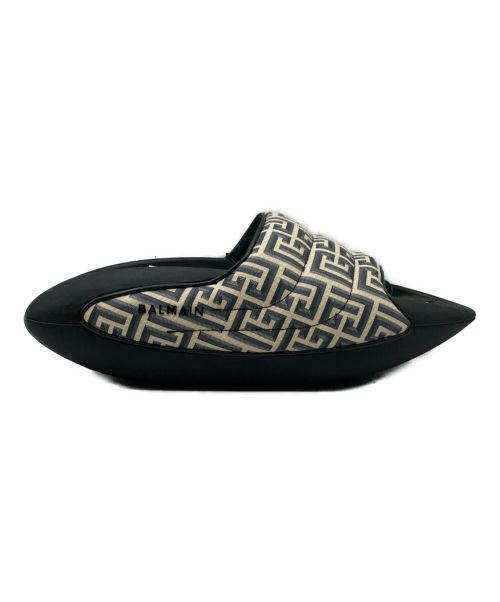 BALMAIN（バルマン）BALMAIN (バルマン) B-IT-COATED MONOGRAM SLIDES ブラック サイズ:28cm (US10) 未使用品の古着・服飾アイテム