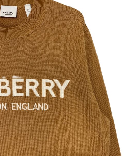 BURBERRY（バーバリー）BURBERRY (バーバリー)  Logo-Intarsia Wool-Blend ベージュ サイズ:SIZE Mの古着・服飾アイテム