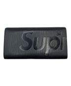 LOUIS VUITTON×SUPREMEルイ ヴィトン×シュプリーム）の古着「エピ ポルトフォイユブラザ ロング ウォレット」｜ブラック