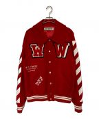 OFFWHITEオフホワイト）の古着「Varsity jacket」｜レッド
