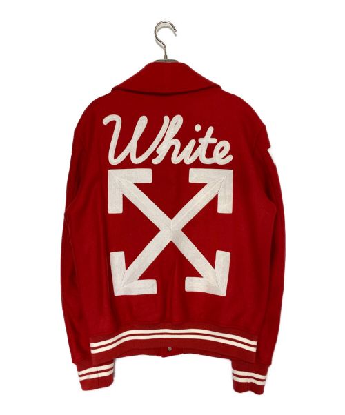 OFFWHITE（オフホワイト）OFFWHITE (オフホワイト) Varsity jacket レッド サイズ:Mの古着・服飾アイテム