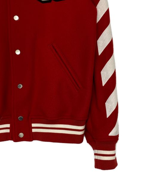 OFFWHITE（オフホワイト）OFFWHITE (オフホワイト) Varsity jacket レッド サイズ:Mの古着・服飾アイテム