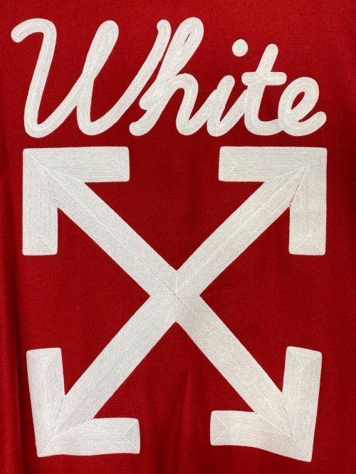 OFFWHITE（オフホワイト）OFFWHITE (オフホワイト) Varsity jacket レッド サイズ:Mの古着・服飾アイテム