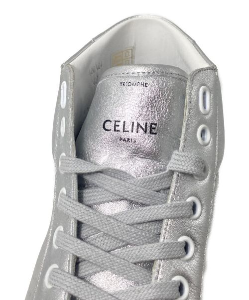CELINE（セリーヌ）CELINE (セリーヌ) CT-01ハイカットスニーカー シルバー サイズ:40 未使用品の古着・服飾アイテム